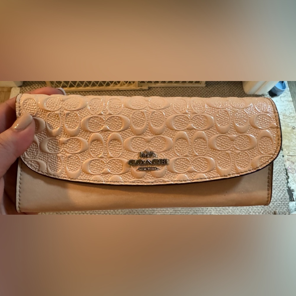 Authentic Coach taupe colored wallet